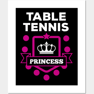 Table Tennis Princess (white) Posters and Art